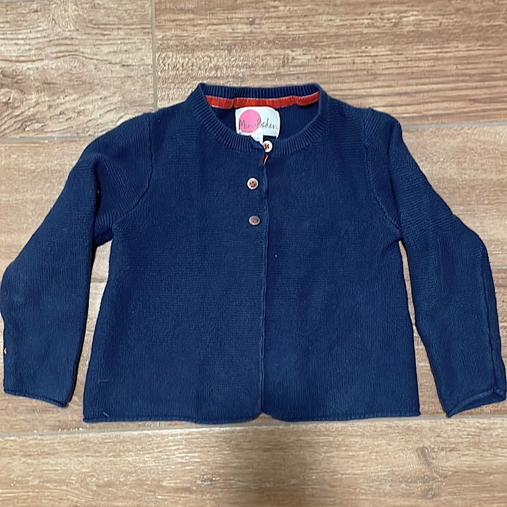 Mini Boden Girls Cardigan Navy Size 5-6